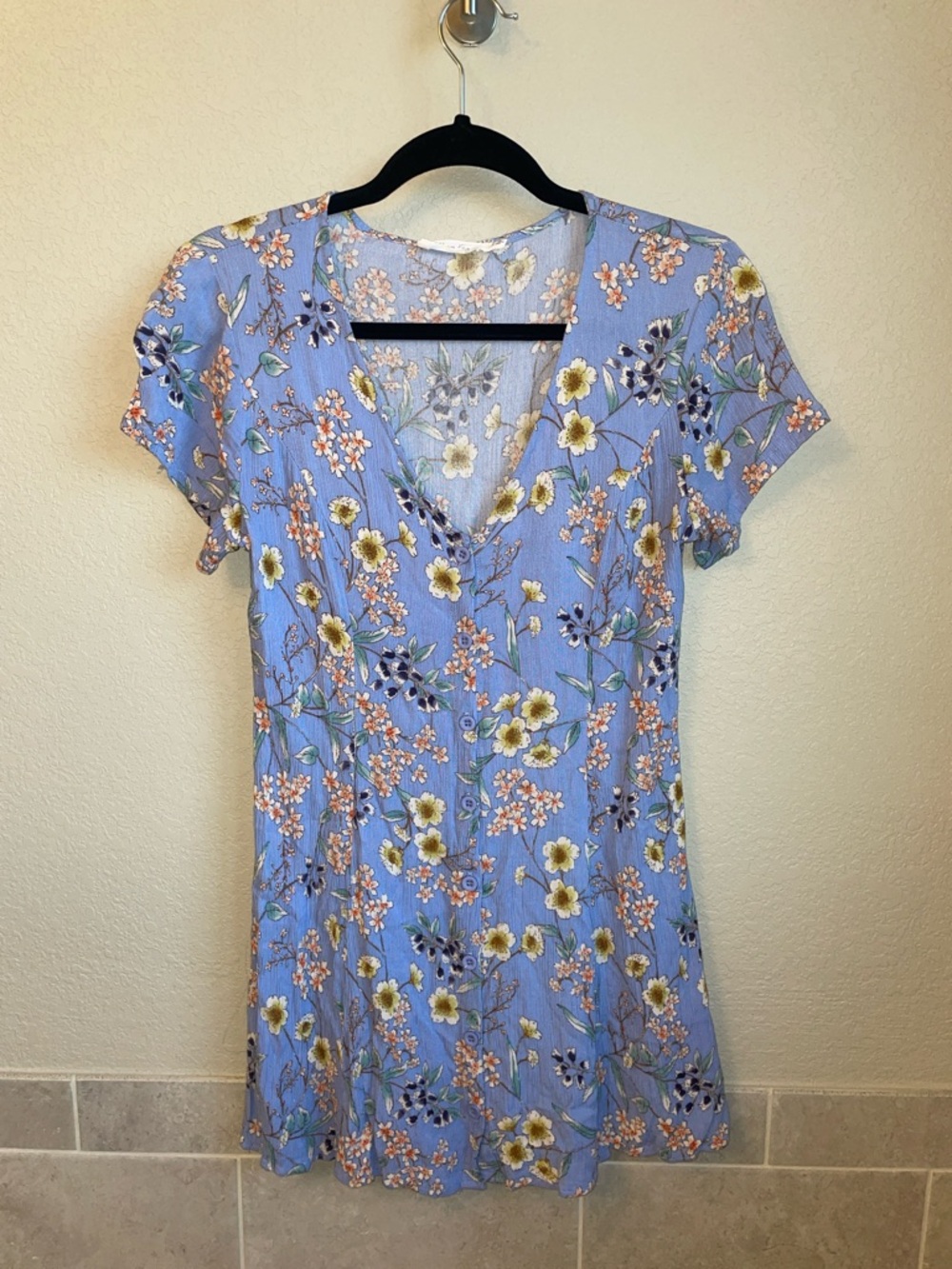 All In Favor Blue Floral Sundress